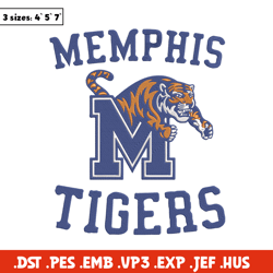 Memphis Tigers logo embroidery design,NCAA embroidery, Sport embroidery,logo sport embroidery,Embroidery design
