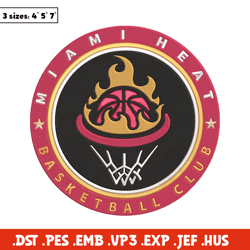 Miami Heat basketball embroidery design,NBA embroidery, Sport embroidery, Embroidery design, Logo sport embroidery.