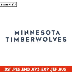 Minnesota Timberwolves logo embroidery design, NBA embroidery,Sport embroidery, Embroidery design, Logo sport embroidery