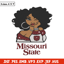 Missouri State girl embroidery design, NCAA embroidery, Embroidery design, Logo sport embroidery,Sport embroidery