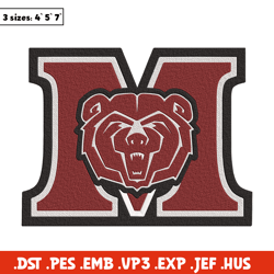 Missouri State logo embroidery design, MLB embroidery, Embroidery design, Logo sport embroidery, Sport embroidery