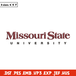 Missouri State logo embroidery design, NCAA embroidery, Sport embroidery,Logo sport embroidery,Embroidery design