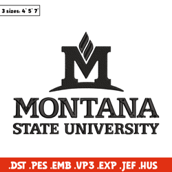 Montana State logo embroidery design, University embroidery, Sport embroidery, logo sport embroidery, Embroidery design