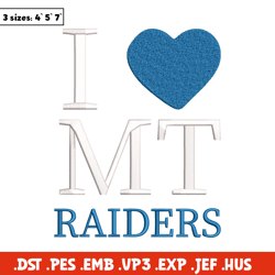 MT Raiders logo embroidery design, Sport embroidery, logo sport embroidery, Embroidery design,NCAA embroidery