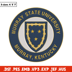 Murray State logo embroidery design, NCAA embroidery, Sport embroidery,Logo sport embroidery,Embroidery design