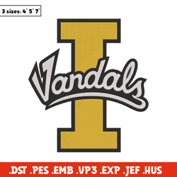 University of Idaho logo embroidery design, NCAA embroidery, Sport embroidery,Logo sport embroidery,Embroidery design