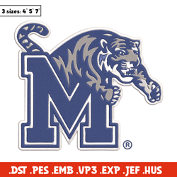 University of Memphis Logo embroidery design, NCAA embroidery, Sport embroidery, logo sport embroidery,Embroidery design
