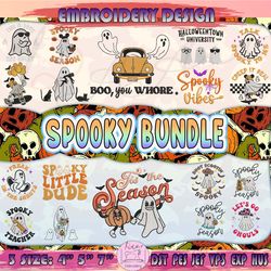 60 Halloween Spooky Embroidery Bundle, Spooky Season Embroidery, Halloween Embroidery Design, Machine Embroidery Designs