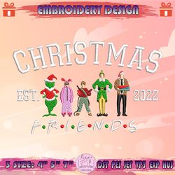 Christmas Friends Embroidery Design, Christmas Movies Character Embroidery, Christmas Embroidery Design, Machine Embroidery Designs