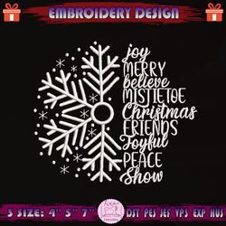 Christmas Snowflake Embroidery Design, Winter Embroidery, Christmas Embroidery Design, Machine Embroidery Designs