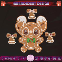 Gingerbread Stitch Embroidery Design, Christmas Stitch Embroidery, Disney Christmas Embroidery, Machine Embroidery Designs