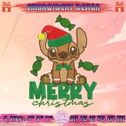 Christmas Stitch Embroidery Design, Stitch Gingerbread Embroidery, Stitch Christmas Embroidery Design, Machine Embroidery Designs