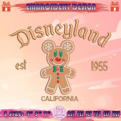 Christmas Mickey Embroidery Design, Mickey Gingerbread Embroidery, Mickey Christmas Embroidery, Machine Embroidery Designs