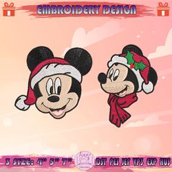 Mickey Mouse Christmas Embroidery Design, Santa Mickey Embroidery, Mickey Christmas Embroidery Design, Machine Embroidery Designs