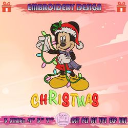 Christmas Mickey Mouse Embroidery Design, Mickey Embroidery, Mickey Christmas Embroidery Design, Machine Embroidery Designs