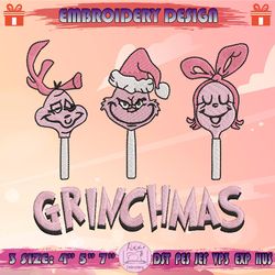 Sweet Grinchmas Embroidery Design, Pink Grinch Embroidery, Sweet Christmas Embroidery Design, Machine Embroidery Designs