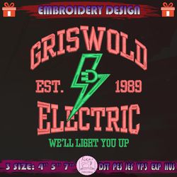 Griswold Electric Embroidery Design, Family Christmas Embroidery, Retro Christmas Embroidery Design, Machine Embroidery Designs