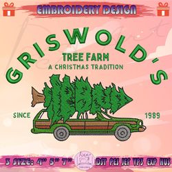Griswold Christmas Tree Farm Embroidery Design, Griswolds Embroidery, Family Christmas Embroidery, Machine Embroidery Designs