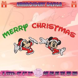 Christmas Mickey And Friend Embroidery Design, Mickey Embroidery, Disney Christmas Embroidery, Machine Embroidery Designs