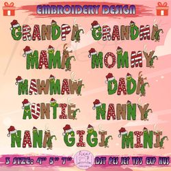 12 Christmas Family Embroidery Bundle, Family Christmas Embroidery Design, Bundle Christmas Embroidery Design, Machine Embroidery Designs
