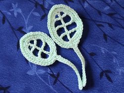 crochet pattern leaves openwork - Easy leaf crochet instruction PDF written - how to crochet leaves pattern
