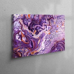 3d canvas, canvas art, canvas, purple alcohol ink art, contemporary printed, purple canvas, marble canvas, abstract canv