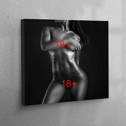 3d canvas, canvas gift, living room wall art, sexy naked woman, bedroom art, sensual photo canvas decor, sexy canvas art
