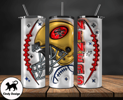 3D San Francisco 49ers Inflated Puffy Tumbler Wraps , Nfl Tumbler Png 53