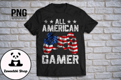 All American Gamer 4th of July Png