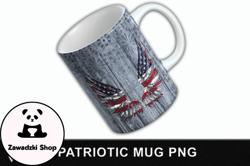 Patriotic Mug Design PNG