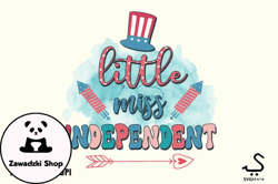 Little Miss Independent 4th of July PNG