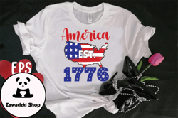 America Est. 1776 T-shirt Design