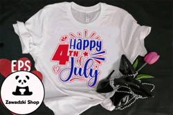 Happy 4th of July T-shirt Design