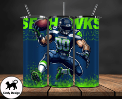 Seattle Seahawks NFL Tumbler Wraps, Tumbler Wrap Png, Football Png, Logo NFL Team, Tumbler Design 29