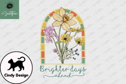 Brighter Days Ahead Vintage Flower Design 44