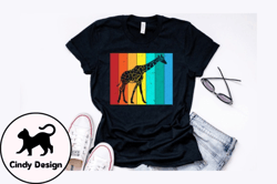 Vintage Giraffe Retro T Shirt Design Design 217