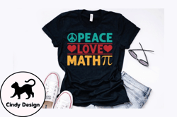 Peace Love Math Vintage Math Design Design 239