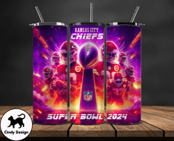 Kansas City Chiefs Super Bowl Tumbler Png, Super Bowl 2024 Tumbler Wrap 39