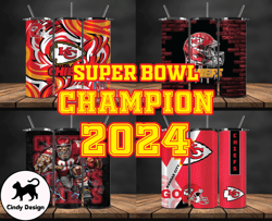 Kansas City Chiefs Super Bowl Tumbler Png, Super Bowl 2024 Tumbler Wrap 15