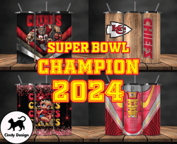 Kansas City Chiefs Super Bowl Tumbler Png, Super Bowl 2024 Tumbler Wrap 22