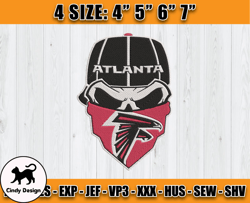 Atlanta Falcons Embroidery, NFL Falcons Embroidery, NFL Machine Embroidery Digital, 4 sizes Machine Emb Files -01-Cindy