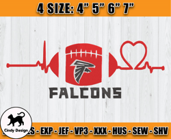 Atlanta Falcons Embroidery, NFL Falcons Embroidery, NFL Machine Embroidery Digital, 4 sizes Machine Emb Files-04-Cindy