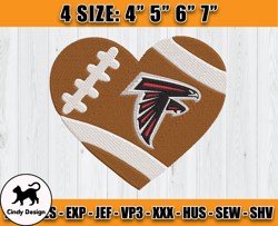 Atlanta Falcons Embroidery, NFL Falcons Embroidery, NFL Machine Embroidery Digital, 4 sizes Machine Emb Files -15-Cindy