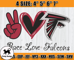 Atlanta Falcons Embroidery, NFL Falcons Embroidery, NFL Machine Embroidery Digital, 4 sizes Machine Emb Files -24-Cindy