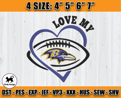 Ravens Embroidery, NFL Ravens Embroidery, NFL Machine Embroidery Digital, 4 sizes Machine Emb Files - 06-Cindy