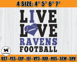 Ravens Embroidery, NFL Ravens Embroidery, NFL Machine Embroidery Digital, 4 sizes Machine Emb Files -16-Cindy