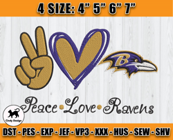 Ravens Embroidery, NFL Ravens Embroidery, NFL Machine Embroidery Digital, 4 sizes Machine Emb Files -18-Cindy