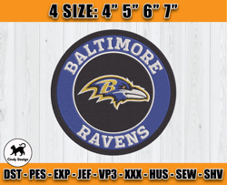 Ravens Embroidery, NFL Ravens Embroidery, NFL Machine Embroidery Digital, 4 sizes Machine Emb Files -25-Cindy