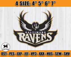 Ravens Embroidery, NFL Ravens Embroidery, NFL Machine Embroidery Digital, 4 sizes Machine Emb Files -24-Cindy