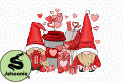 Drink Coffee Gnome Valentines Day SVG Design 102